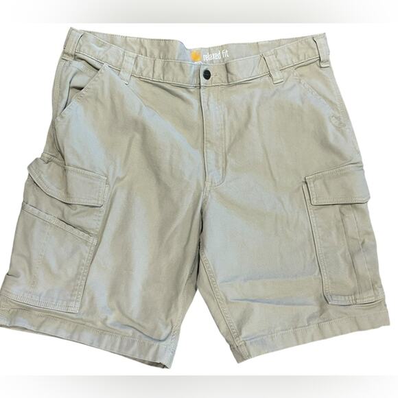 Carhartt Mens Size 40 Light Khaki Relaxed Fit Cargo Shorts - Picture 1 of 8